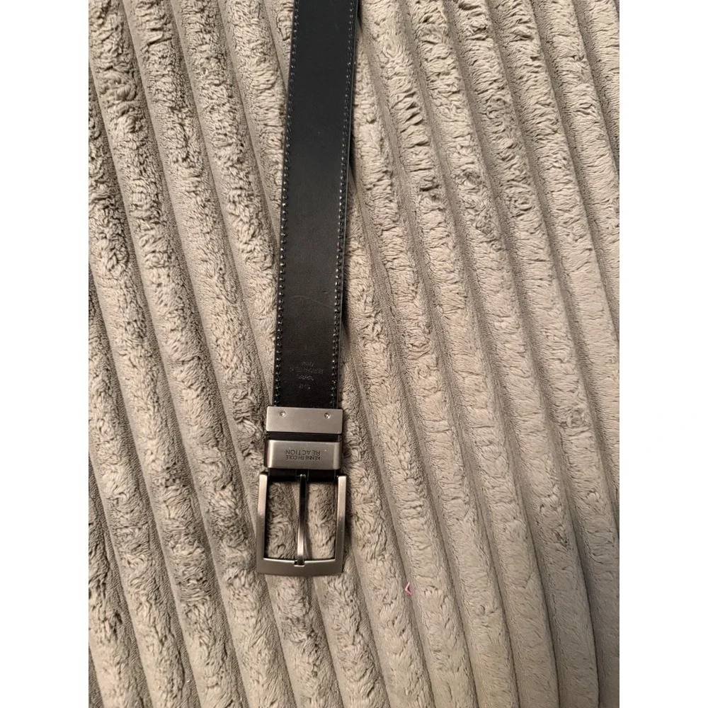 Kenneth Cole Reaction Mens Reversible Belt Black Brown Size 32 80 Swivel Buckle